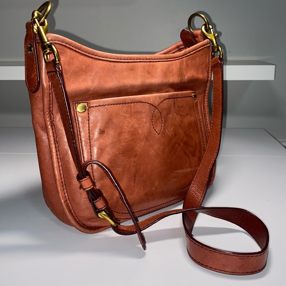 Frye Tan Leather Crossbody Bag